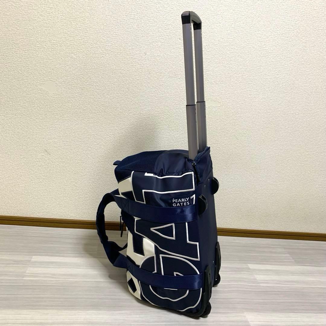 【美品】パーリーゲイツ アウトロゴ キャリー型 ロッカーバッグ ボストンバッグ