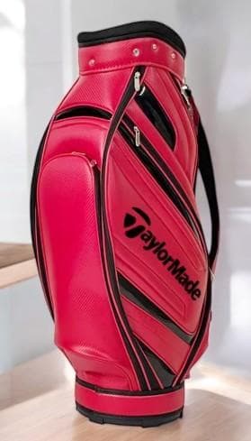 送料無料/新品未使用展示品　TaylorMade ピンクRED ゴルフバッグ