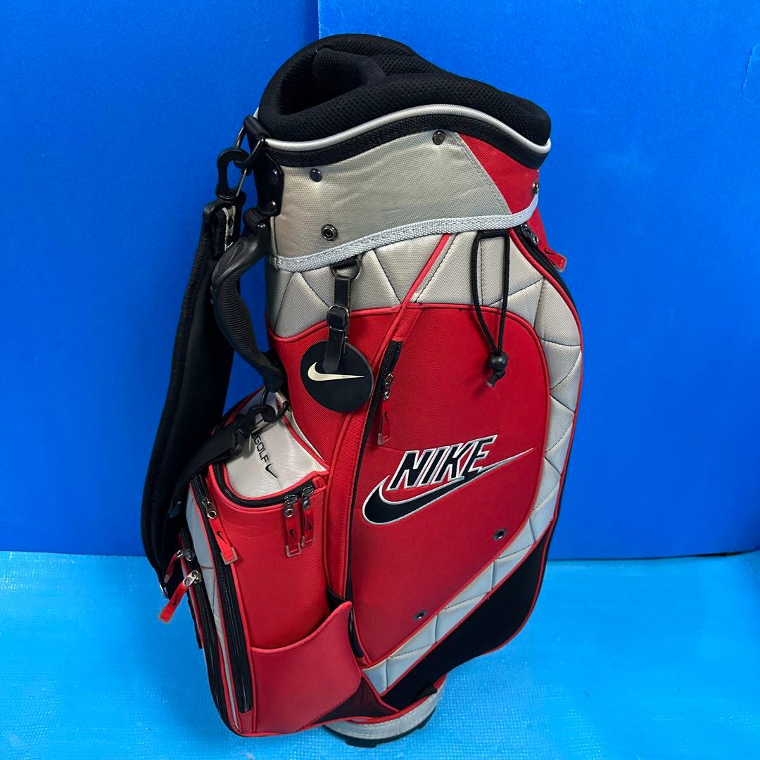 NIKE キャディバッグ レッド シルバー