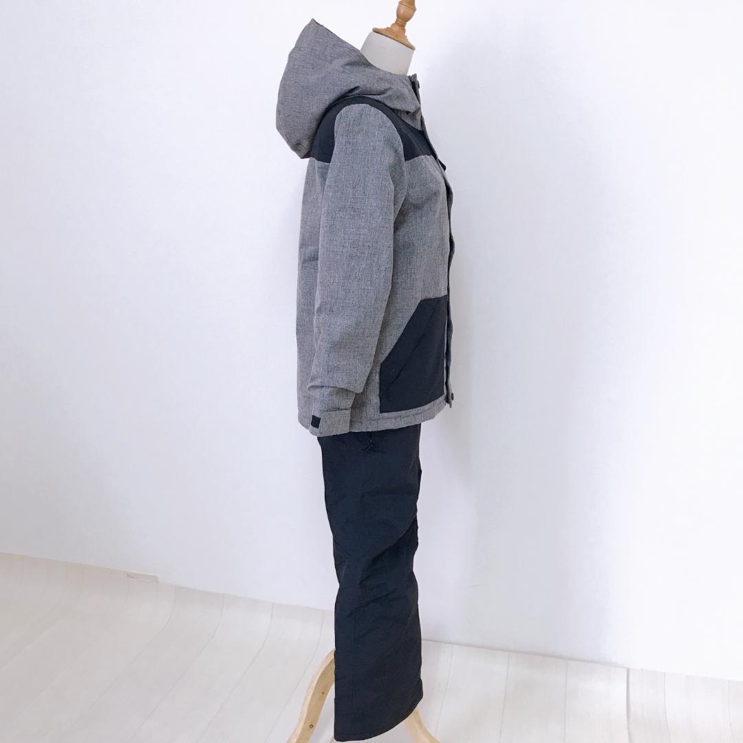 【美品】バートン　スノーボードウェア　ボーイズ　上下セット　グレー　子供用Ｌ