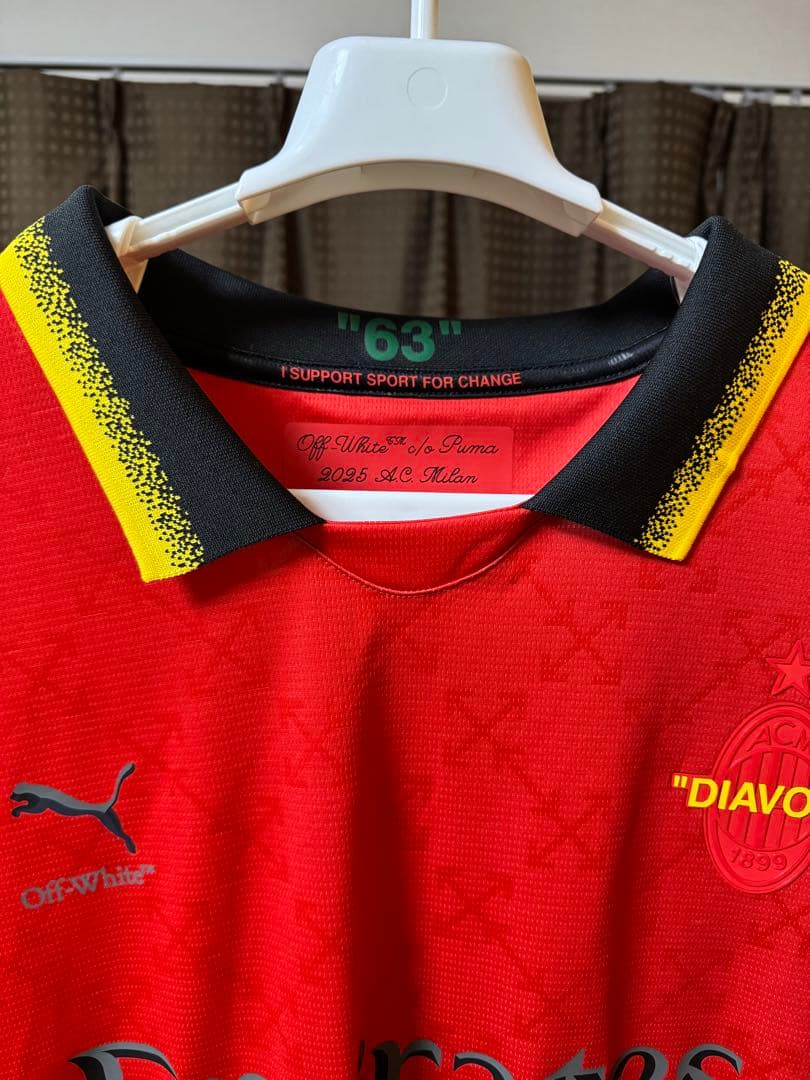 PUMA x AC Milan x Off-White サッカーシャツ