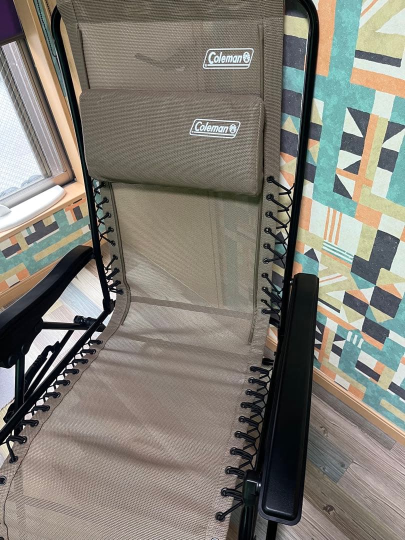 美品！Coleman リクライニングチェア ブラウン　(引取の場合値下げ可能)