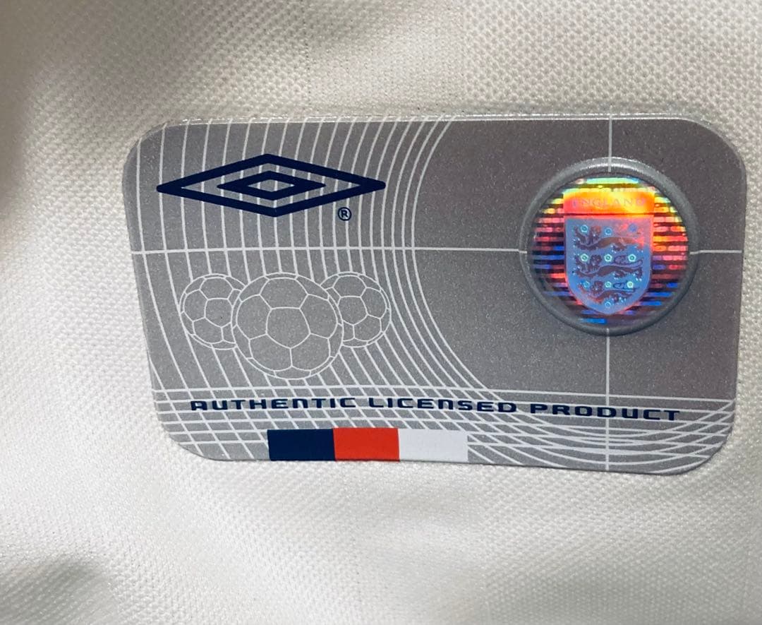 イングランド代表　「デイビッドベッカム ユニフォーム。UMBRO 2001 」
