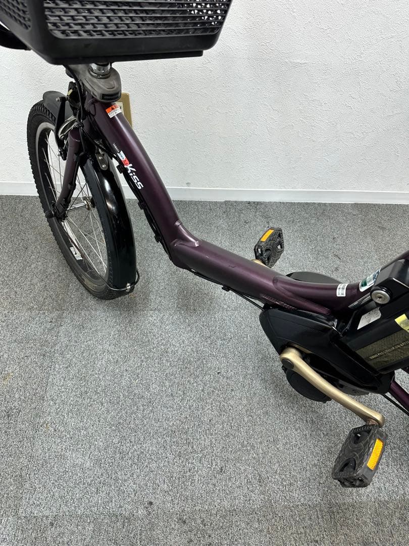 ヤマハパスKISS 子供乗せシート付き電動自転車　大型フロントカゴあり　お買い得