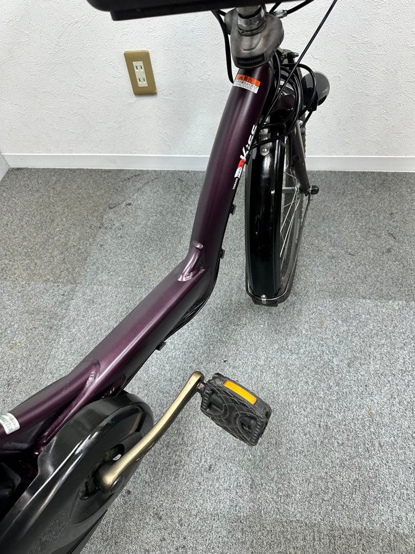 ヤマハパスKISS 子供乗せシート付き電動自転車　大型フロントカゴあり　お買い得