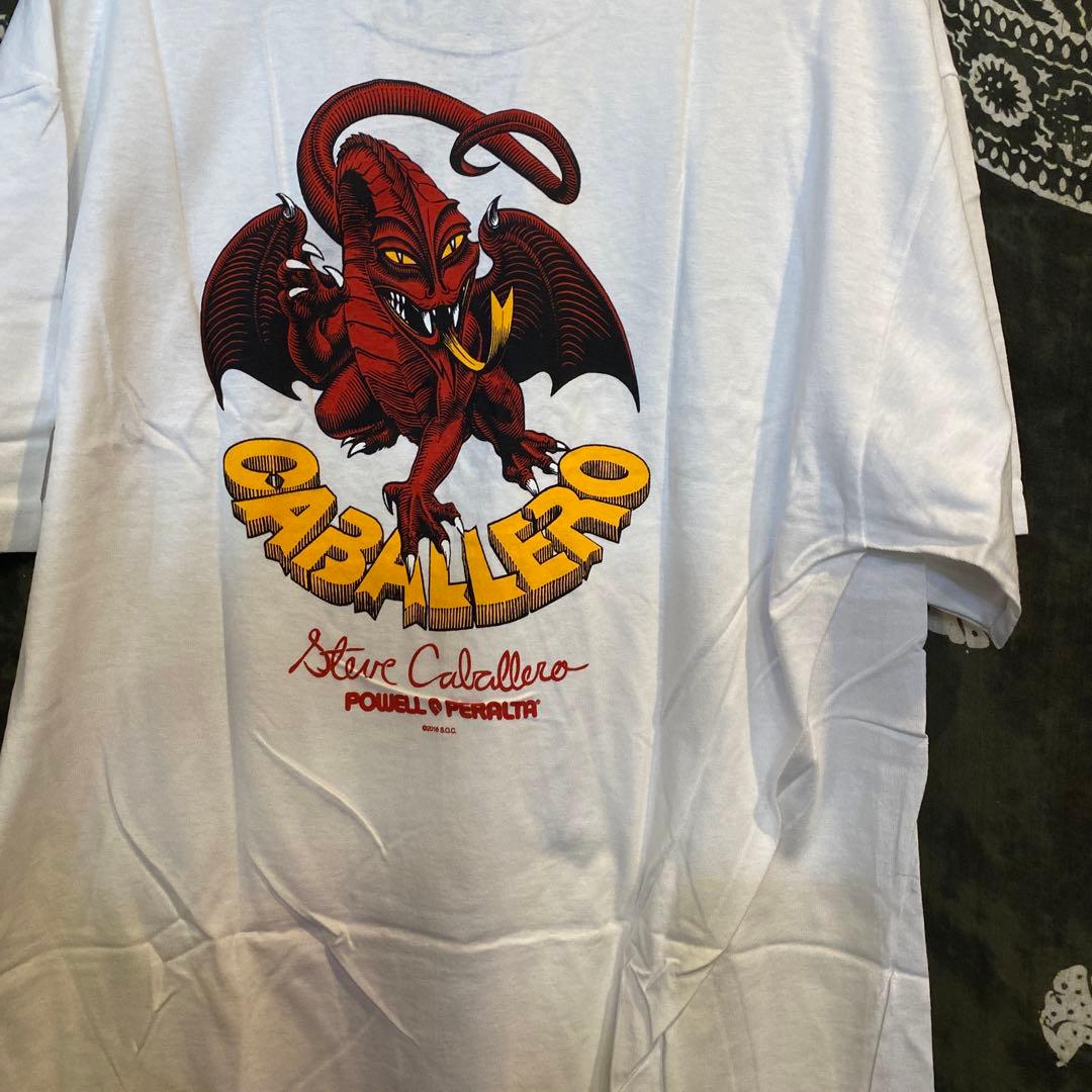 POWELLPERALT メンズスケートTシャツ ホワイト　Lサイズ