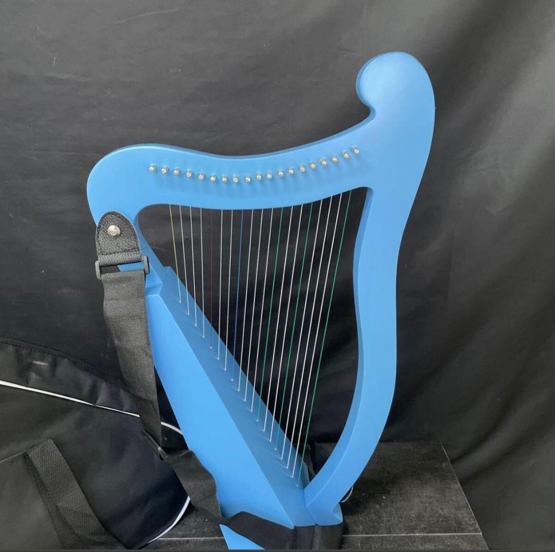 LYRE ライヤーハープ 19弦 ブルー ソフトケース付き