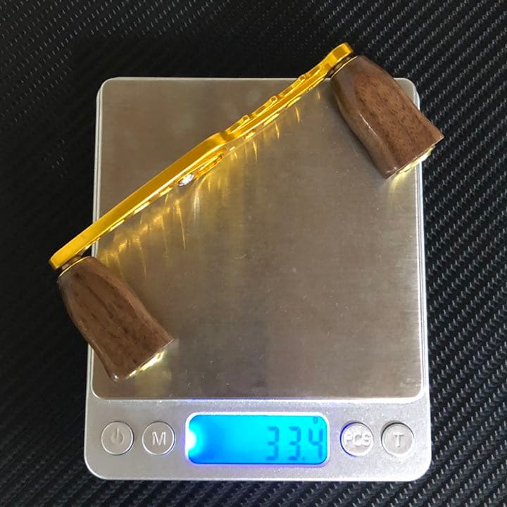 軽量ストレートハンドル&ウッドハンドル セット  ゴールド