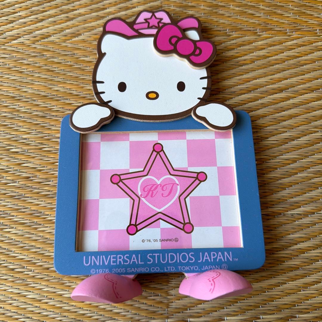 ハローキティ USJ スタンドフレーム 木製 2005