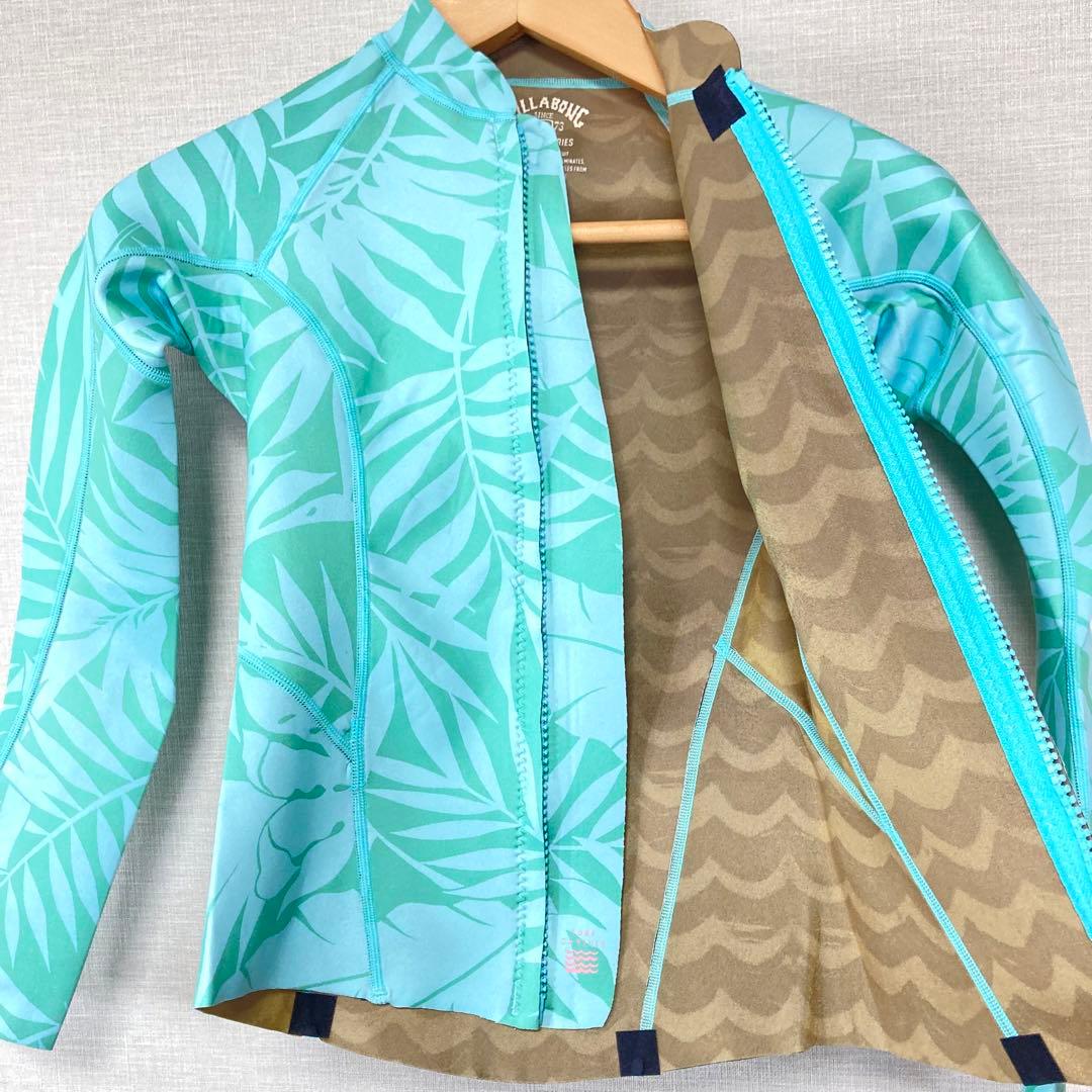 新 BILLABONG レディース 長袖タッパー フロントジップ ウェットスーツ
