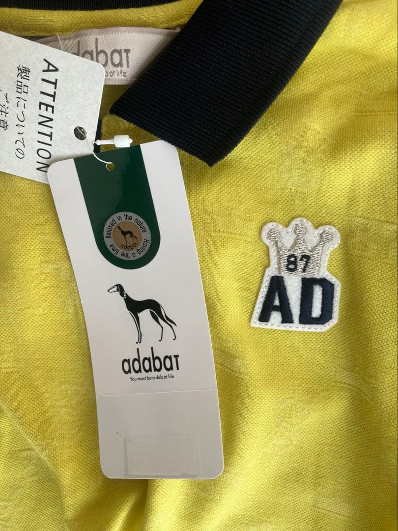 adabat イエロー長袖ポロシャツ 新品タグ付き