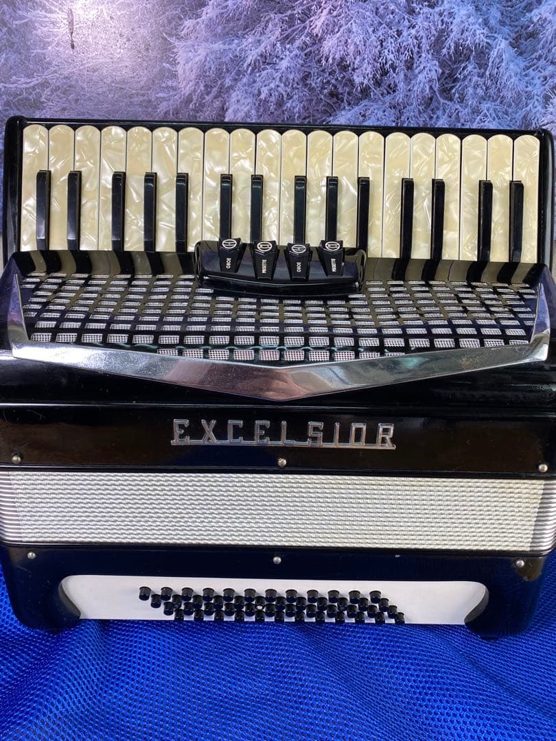 初心者の方最軽量EXCELSIORアコーディオン6kgプラスチックサブタ革張交換