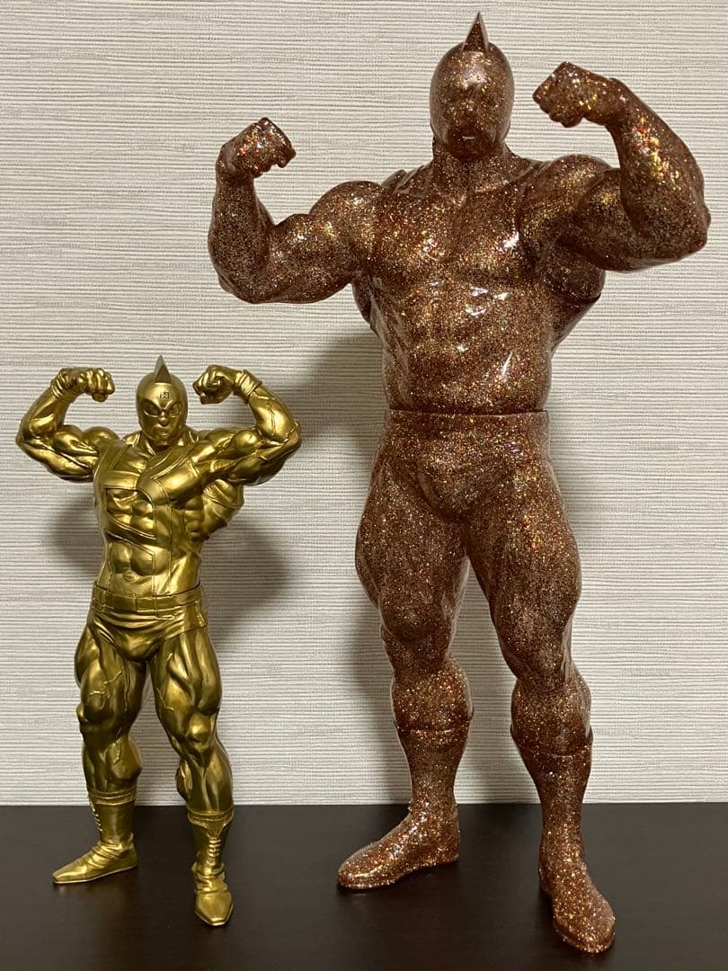レアCCPキン肉マン40cmビッグソフビ金ラメキン消しダイキャストキンケシスグル