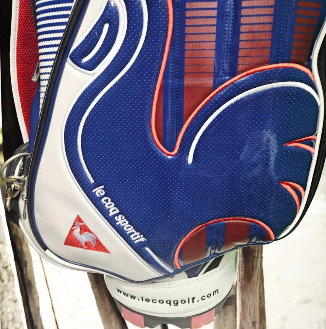 かりめろ送le coq e golf 高級エナメル大型ゴルフバッグホワイト