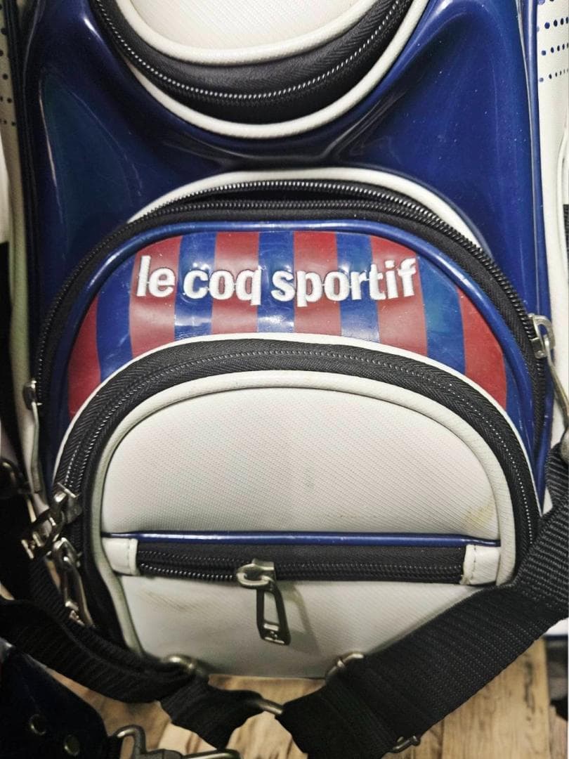 かりめろ送le coq e golf 高級エナメル大型ゴルフバッグホワイト