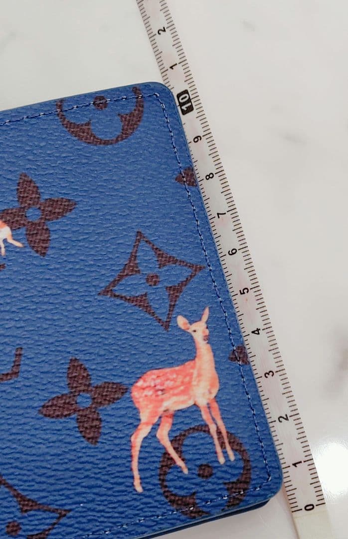アニマル柄☆二つ折り財布☆ネイビー☆LOUISVUITTON☆ノベルティ