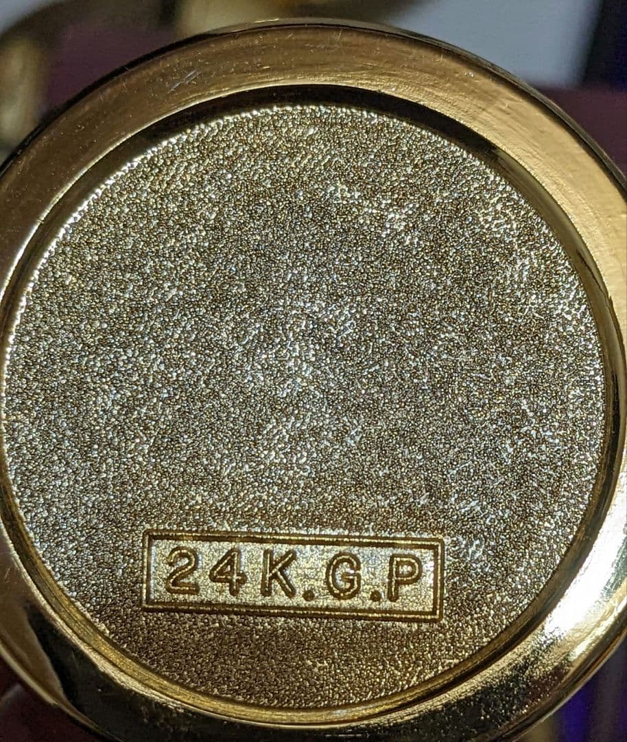 金杯 23個 お猪口 1個 朱肉ケース 1個 全24KGP（金メッキ）あとおまけ