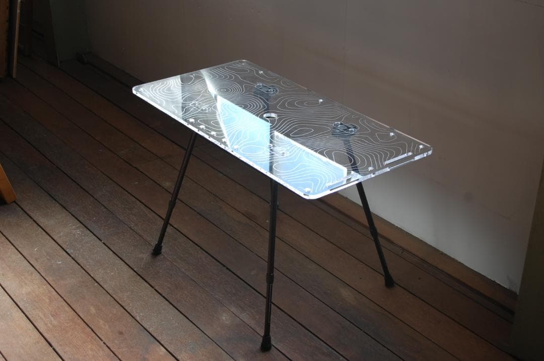 2000円→アウトレットSALE！アクリルキャンプテーブル80ｘ40ｃｍ