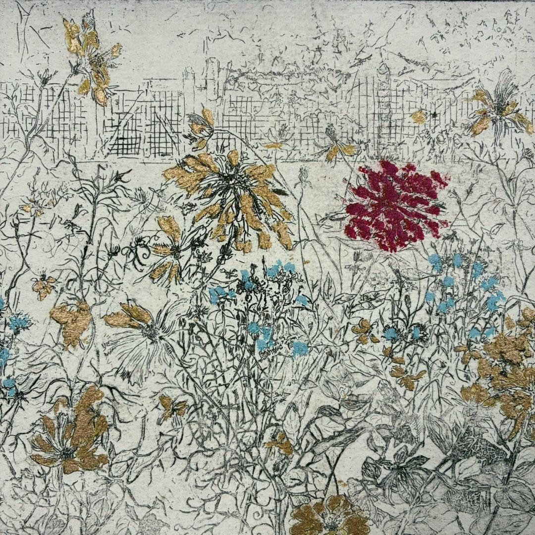 美品 ジョアン・アイザック「GOLDEN GARDEN」ジクレー サイン保証書有