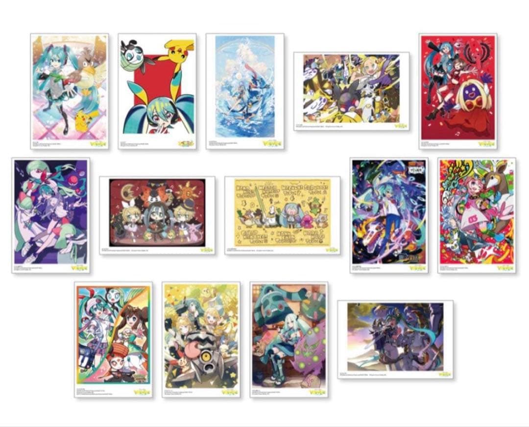 VOLTAGE 初音ミク ポケモン ポストカードセットA,B,C,Dまとめ売り