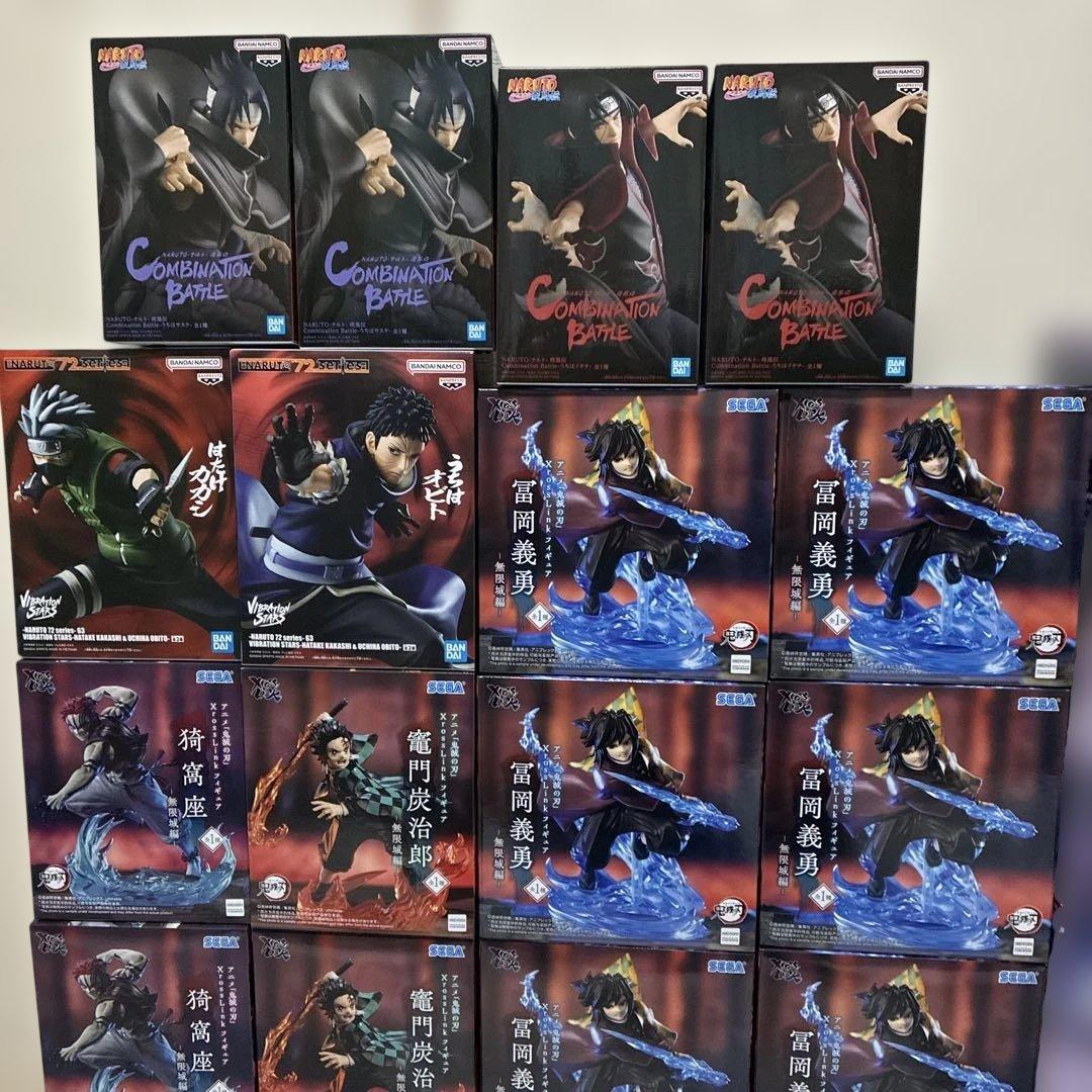 限定値下げ　鬼滅の刃　NARUTO プライズフィギュア　まとめ売り　25点
