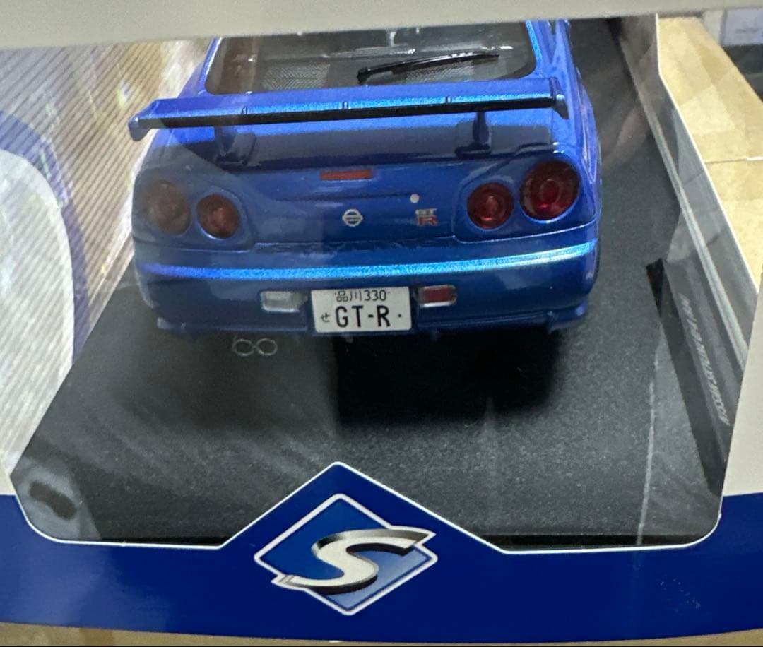 SOIDONissan GT-R R34 ミニカー 1/18 Blue