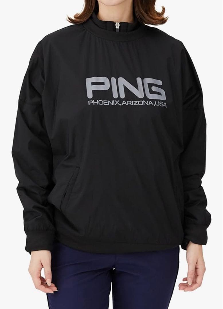 L 新品　PING ツインレイヤードアウター ブルゾン レディース　ブラック