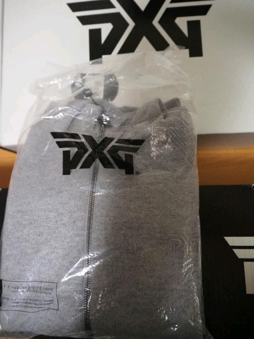 未使用★PXG メンズカシミア フーディー/パーカー 日本Lサイズ グレー