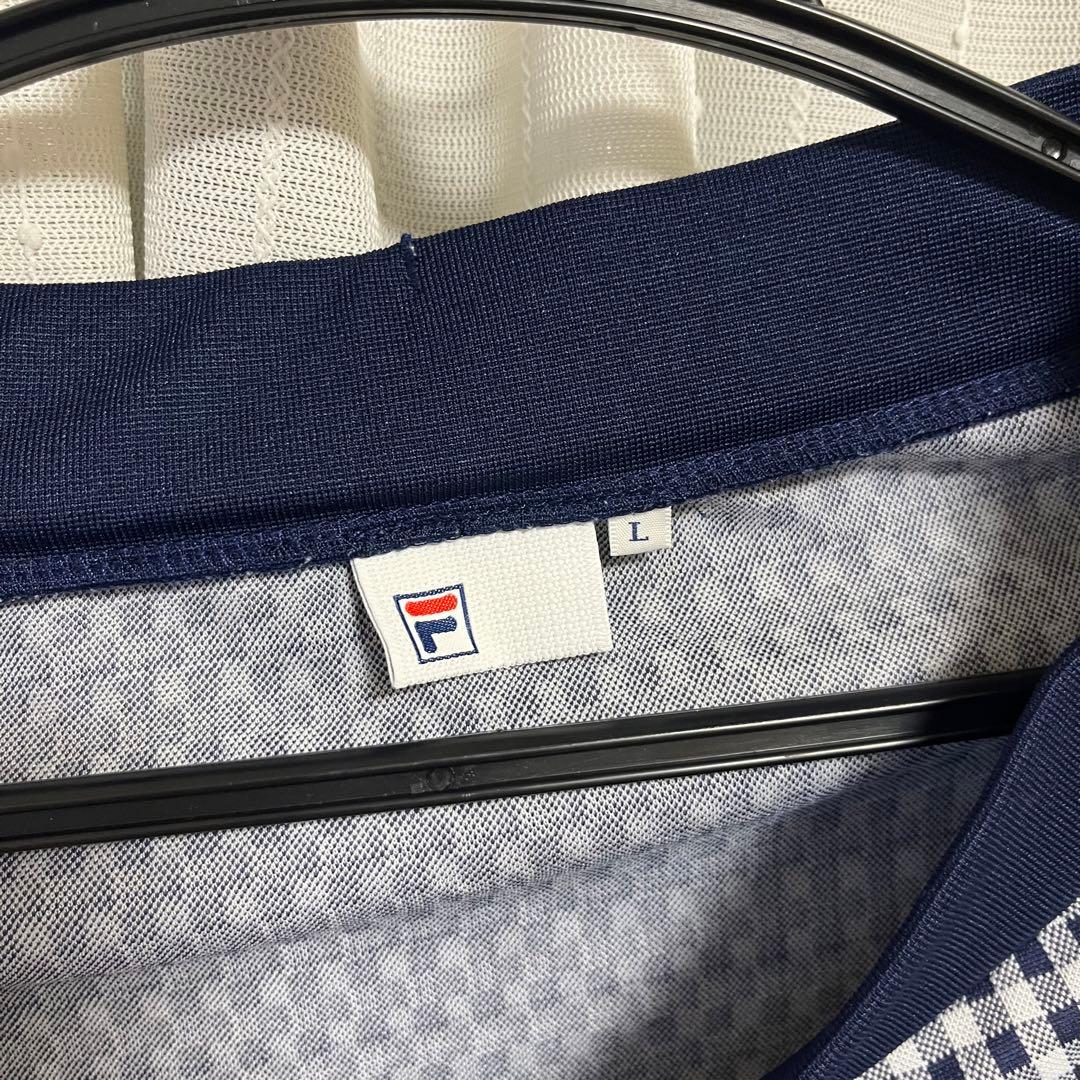 Fila フィラ テニス ギンガムチェック セットアップTシャツ スコート L