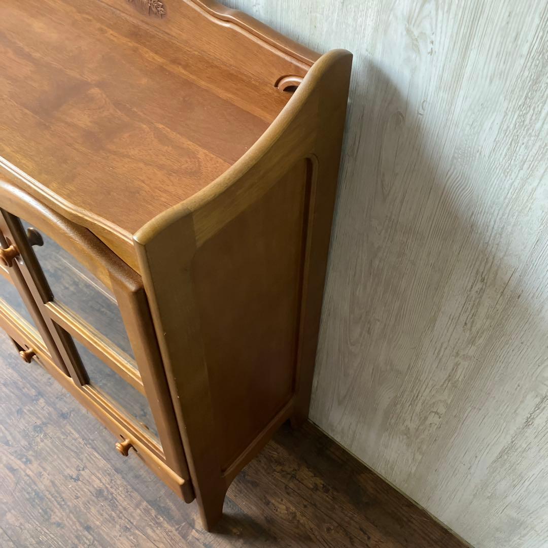 美品　カリモク　ガラスキャビネット　飾り棚