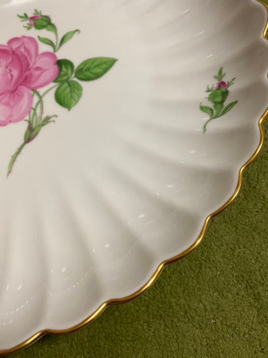 マイセン　ピンクローズ　大皿　28cm