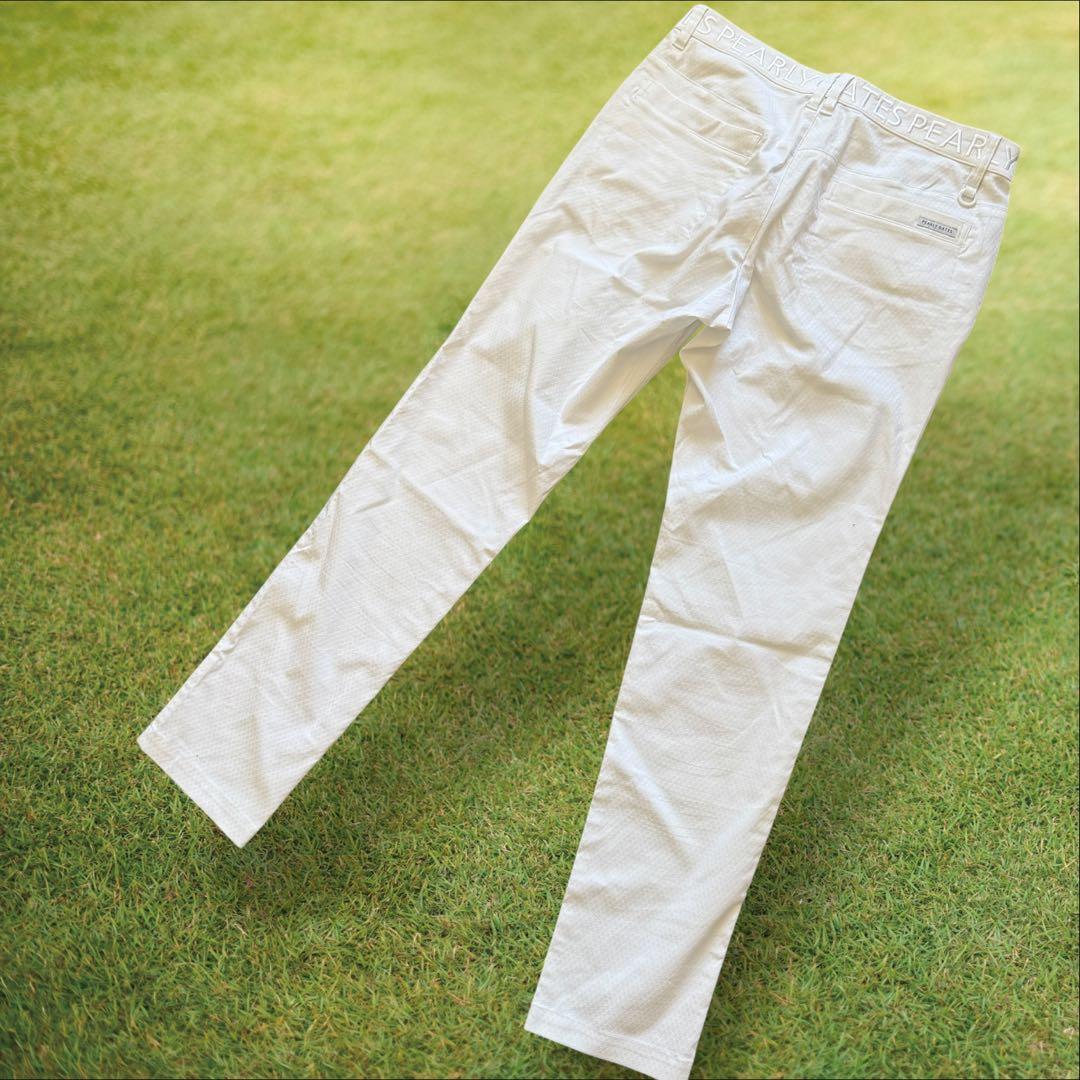 現行モデル　美品　パーリーゲイツ　パンツ　白　L〜XL相当 ホワイト　コットン
