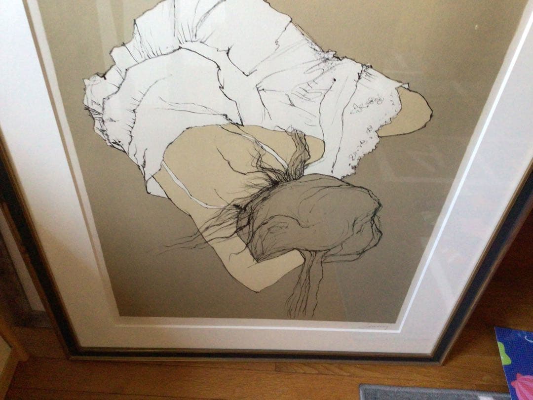 ⭕️⭕️1979年作 ジャンセン リトグラフ「刺繍したジュポンをはいた少女」⭕️⭕️