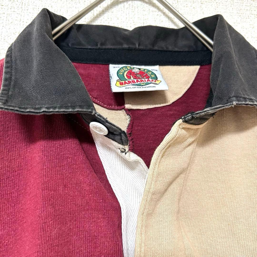 90s BARBARIAN カナダ製 バーバリアン ラガーシャツ 3XL 刺繍
