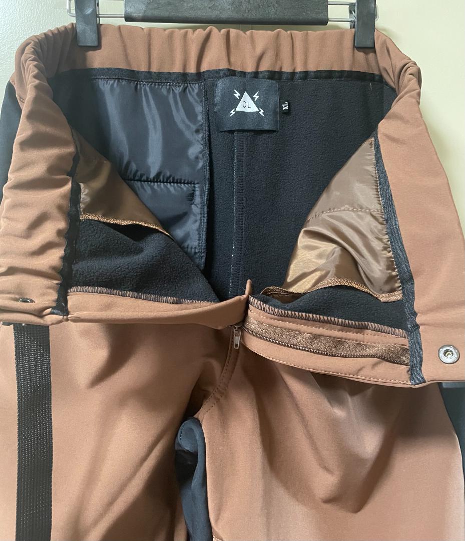 新品DEATH LABELソフトシェルパンツ ブラウンMサイズ 撥水61%OFF
