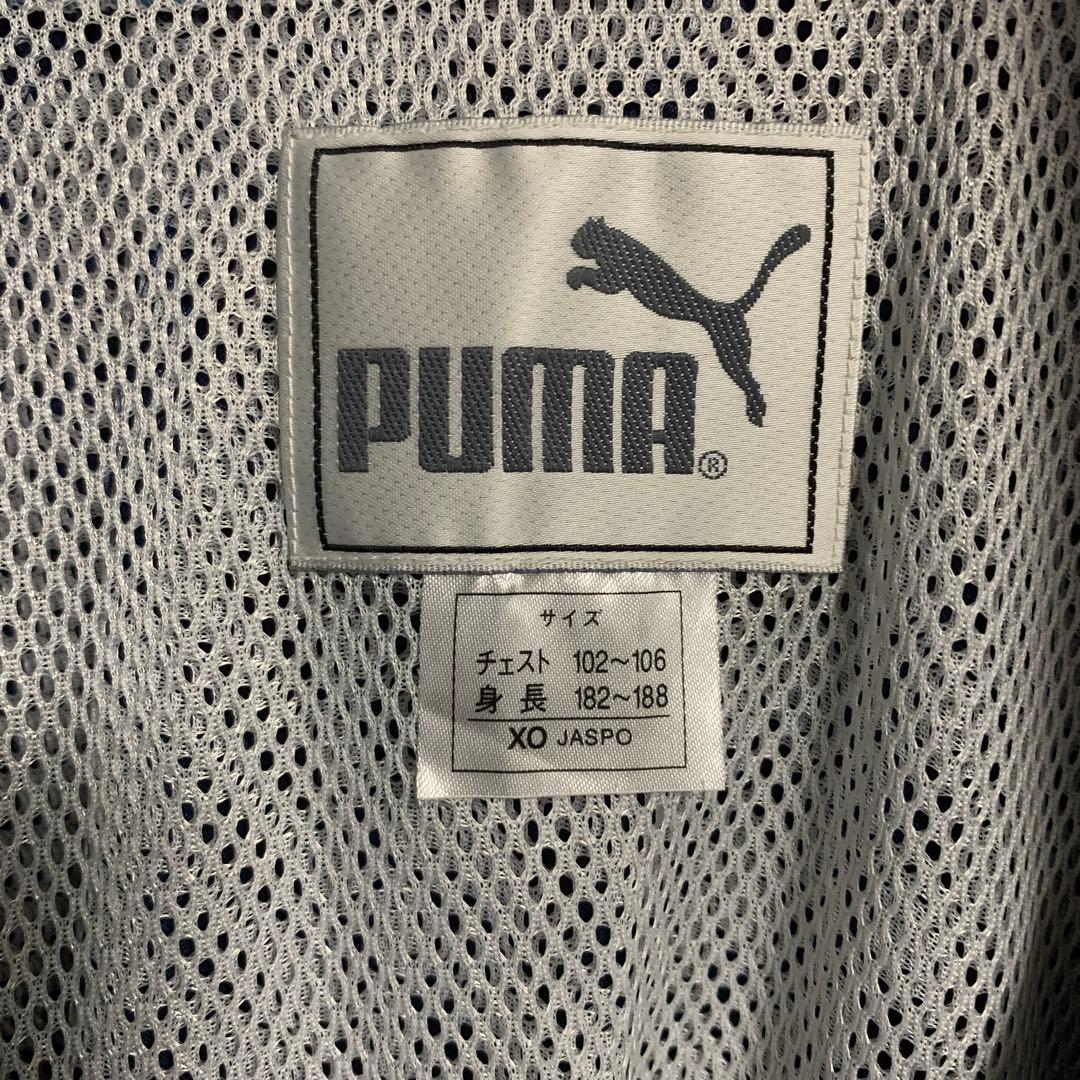 PUMA ナイロンジャケット セットアップ 刺繍ロゴ メッシュ裏地 格納フード
