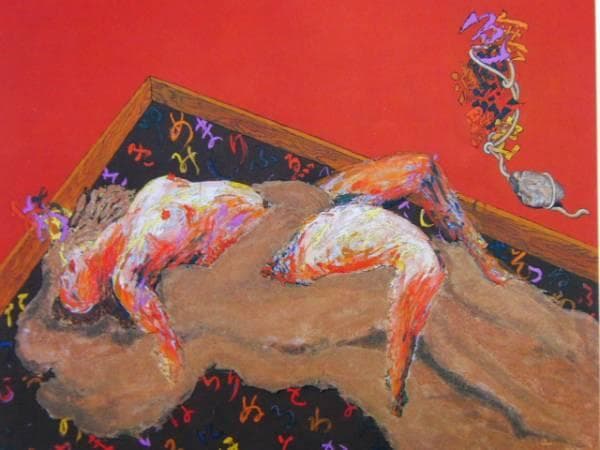 絹谷幸二、砂の夢、希少画集画、新品額付