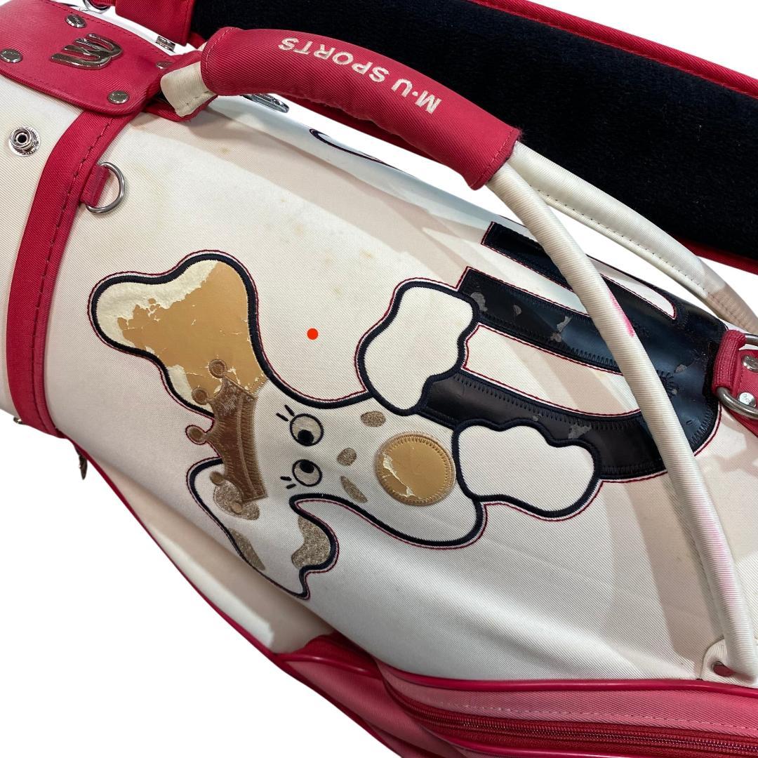MU SPORTS エムユースポーツ キャディバッグ ホワイト レッド 5分割