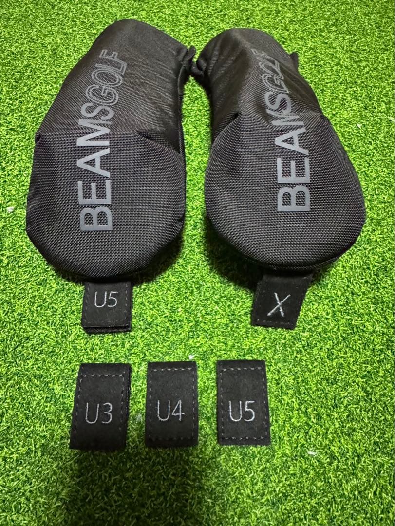 【美品】BEAMS GOLF ゴルフバッグ＆ヘッドカバーセット ブラック