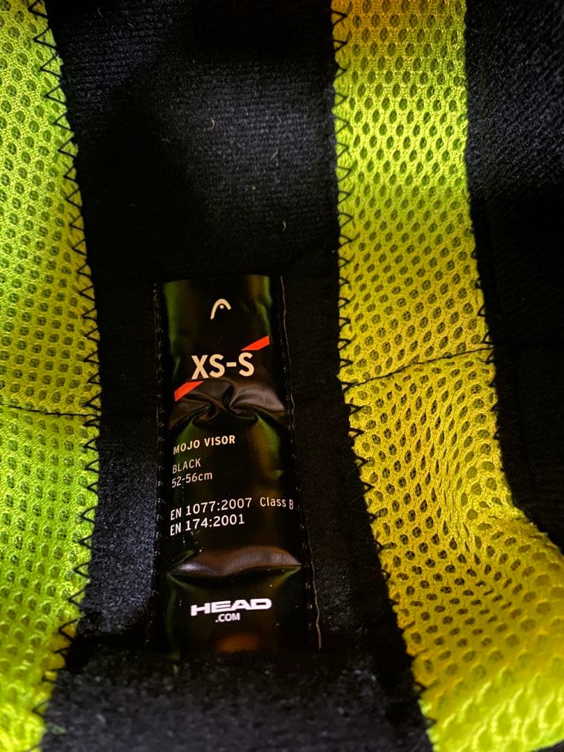 HEAD ヘルメット バイザー　スノーボード　スキー　XS/S 黒　キッズ