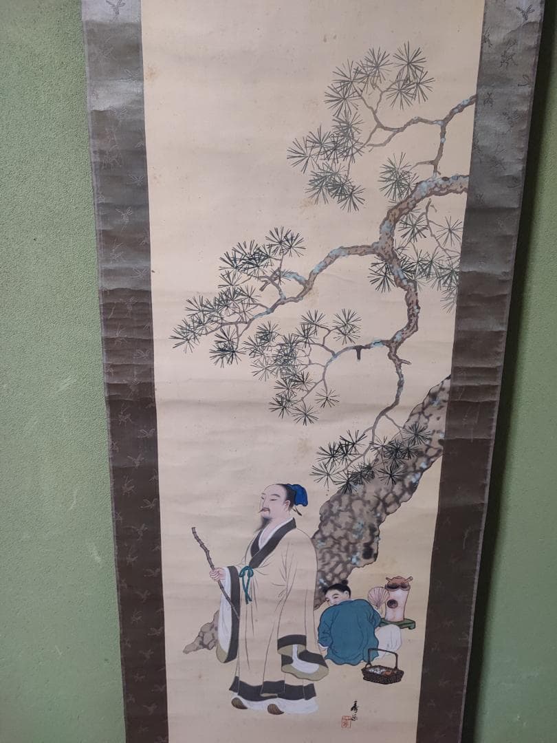和の絵　時代の物　手描き