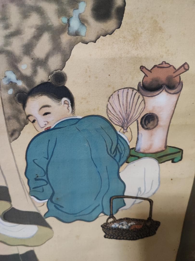 和の絵　時代の物　手描き