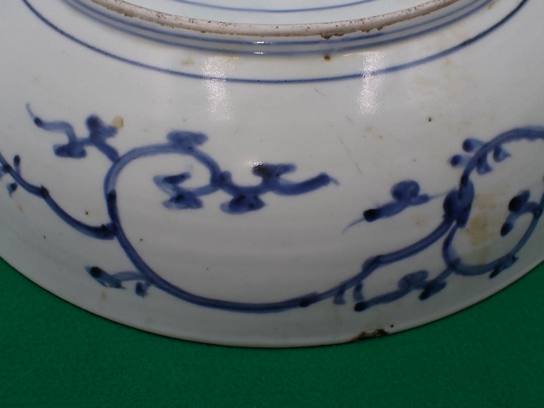 骨董品 古伊万里 タコ唐草 大皿 享保