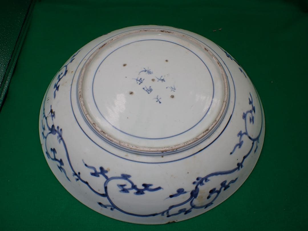 骨董品 古伊万里 タコ唐草 大皿 享保