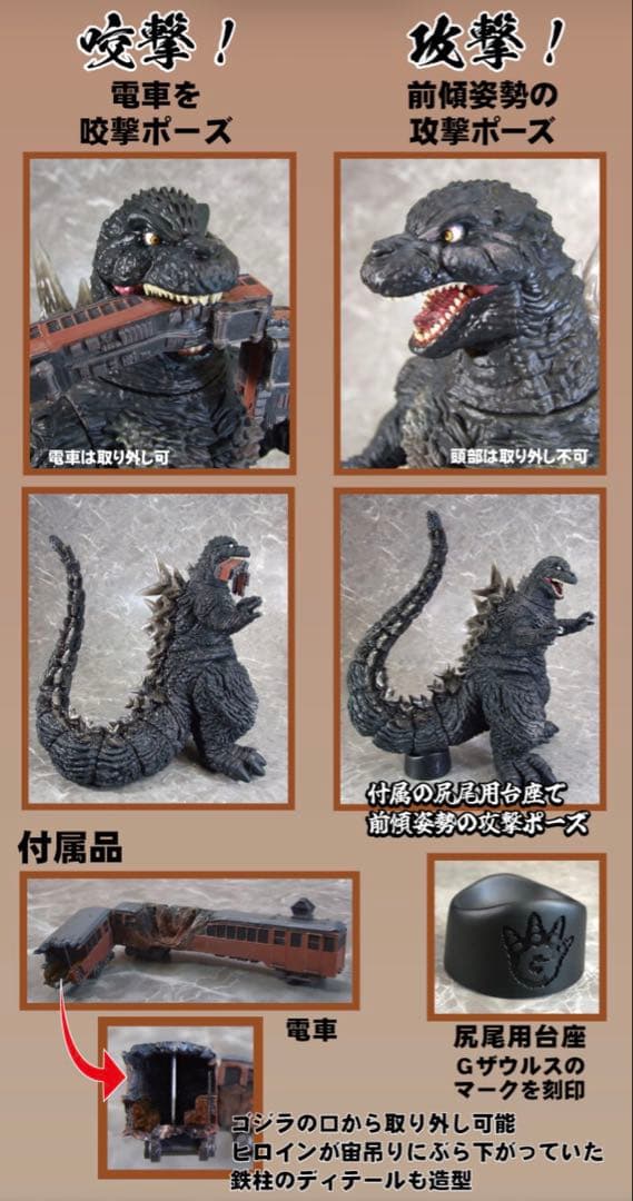 Gザウルス　ゴジラ　(2023) 電車咬撃　未開封