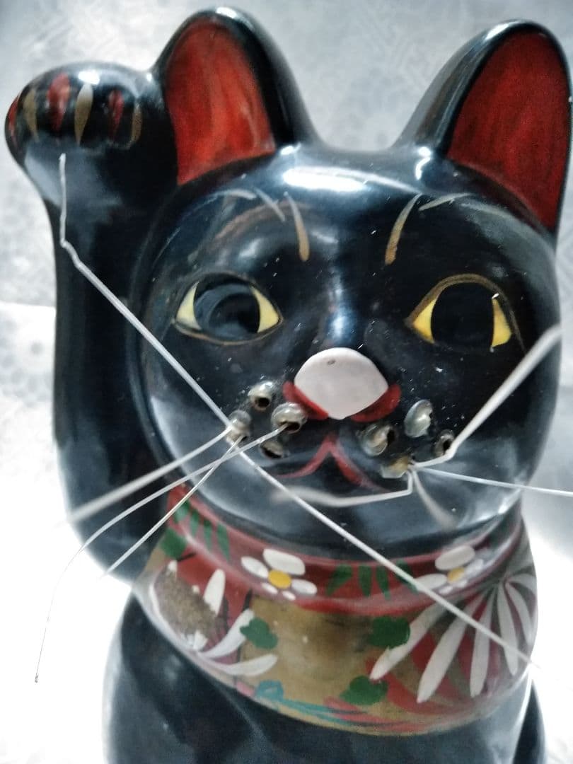 昭和レトロ　招き猫　黒