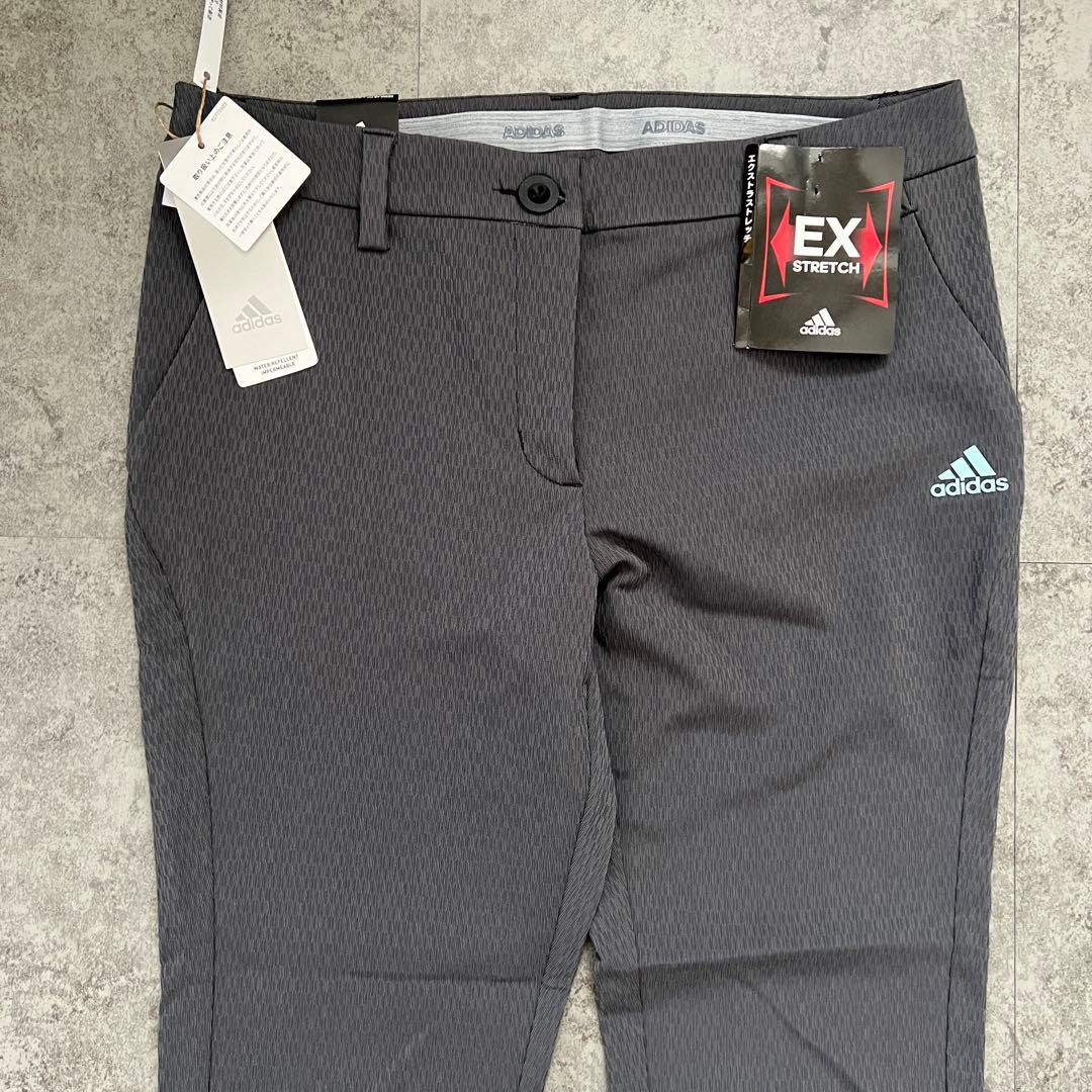 未使用【アディダス】（L）ゴルフパンツ ストレッチパンツ テーパード グレー