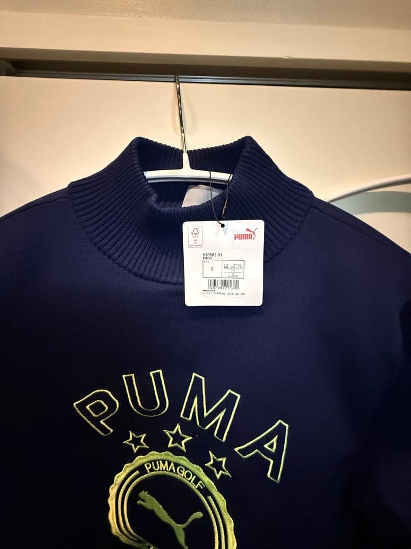 PUMA ゴルフ セーター スカート セット S ネイビー