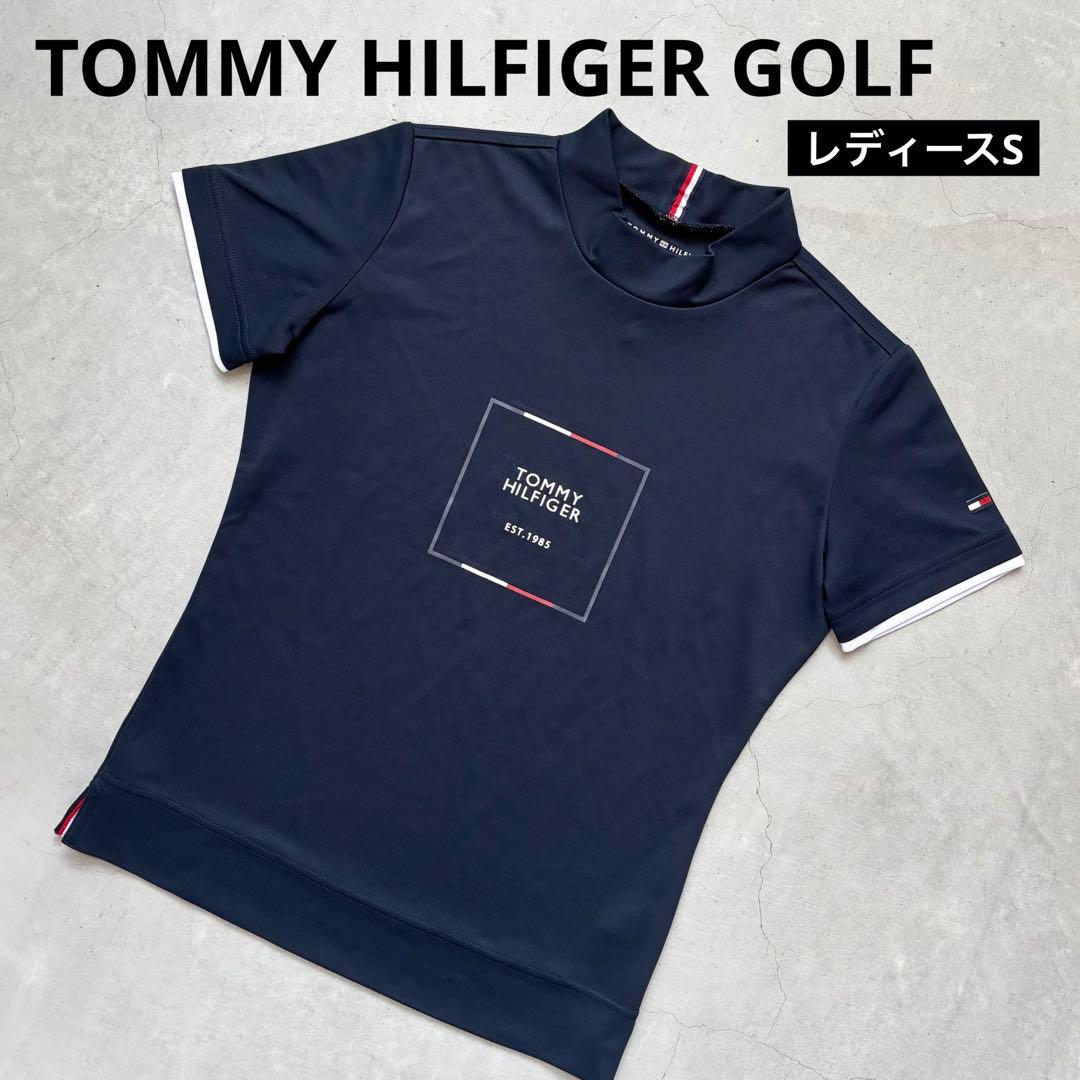 【美品】  GOLF 半袖モックネックTシャツ ロゴ