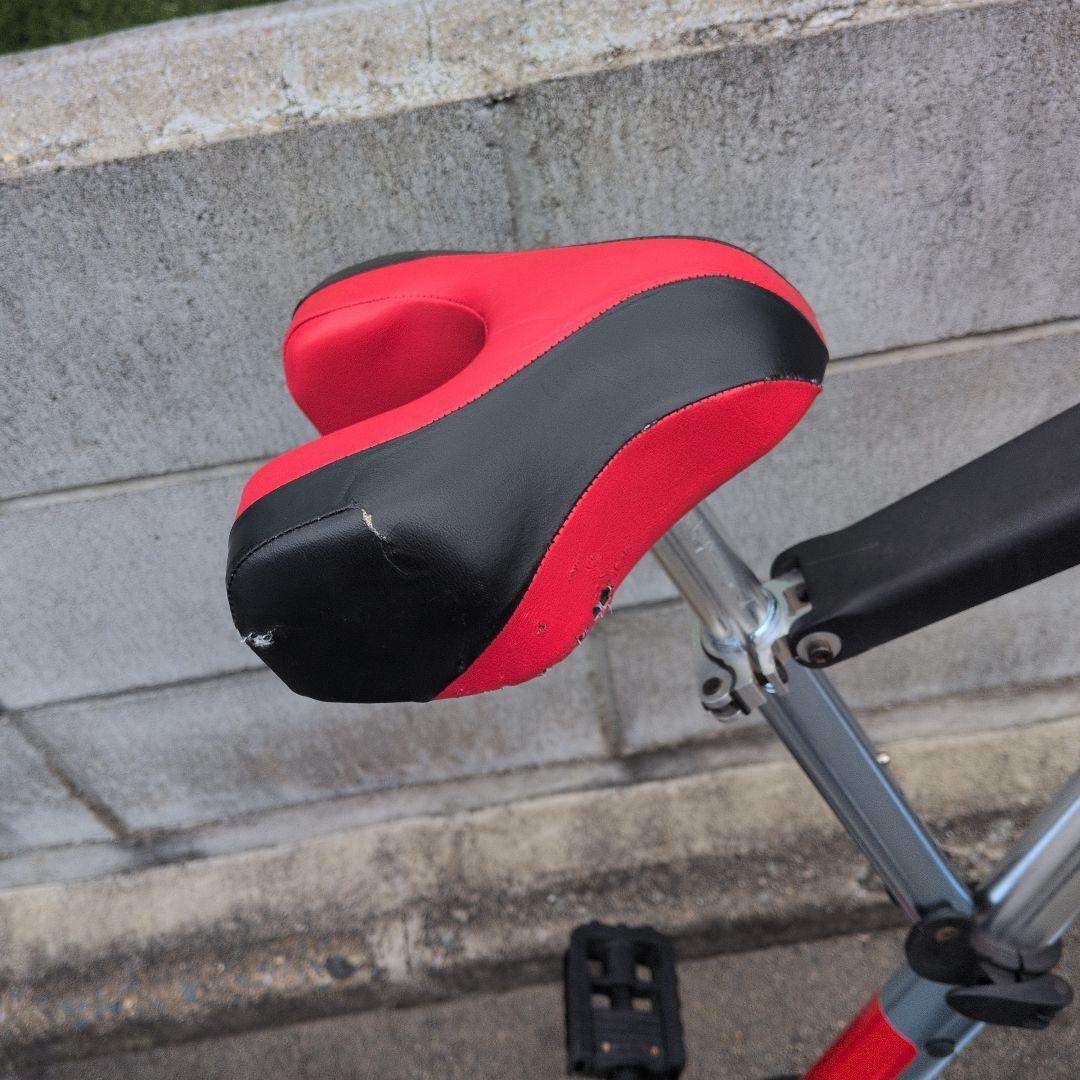 折りたたみ自転車 シルバー レッド